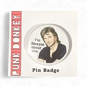 Patrick Swayze Pin Badge - NEW